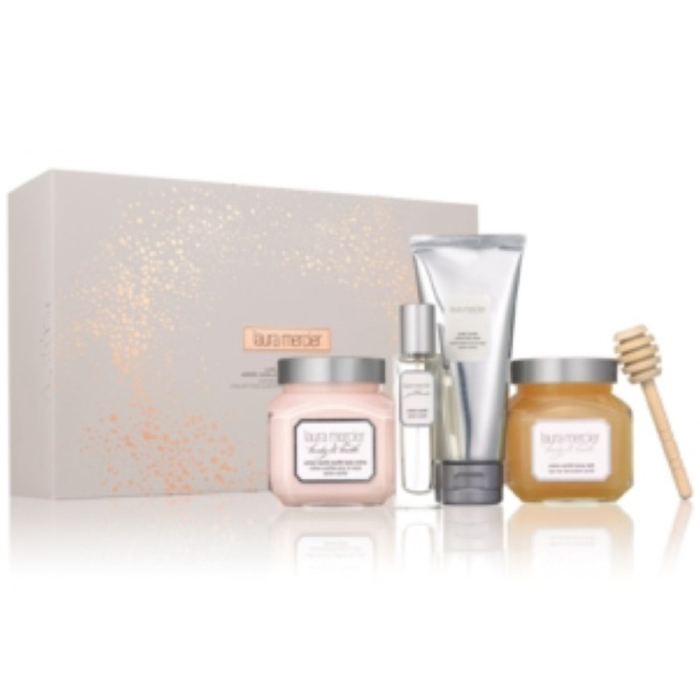 NIB Laura Mercier 5-Pc. Luxe Indulgences Ambre Vanille Luxe Body Set